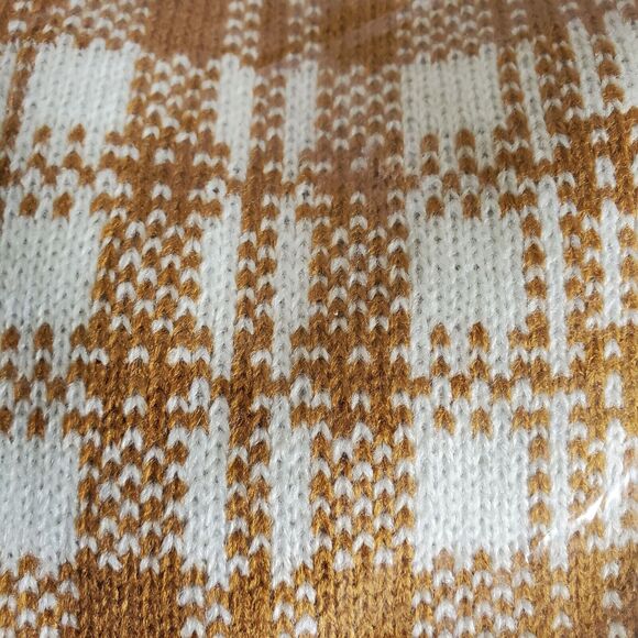 Timberland Scarf Buffalo Plaid Tan Cream 10x68" FabFitFun 2023 Casual Winter - Picture 7 of 10